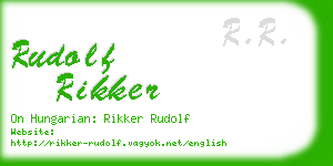 rudolf rikker business card